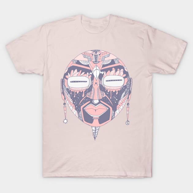 Npink African Mask 2 T-Shirt by kenallouis